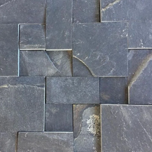 MOSAICO PEDRA FERRO PRETA